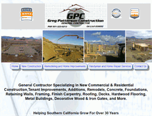 Tablet Screenshot of gregpattersonconstruction.com